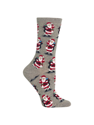 Women's Santa With Presents Crew Socks