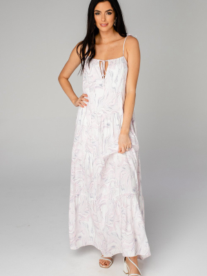 Buddylove Reese Tie-shoulder Maxi Dress - Quartz