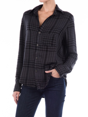 Weekender - Rayon Plaid Charcoal