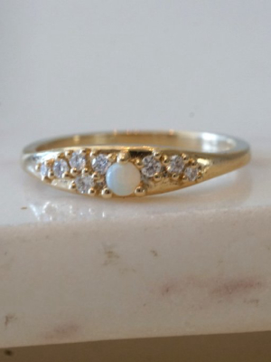 Communion Diamond And Opal Ring