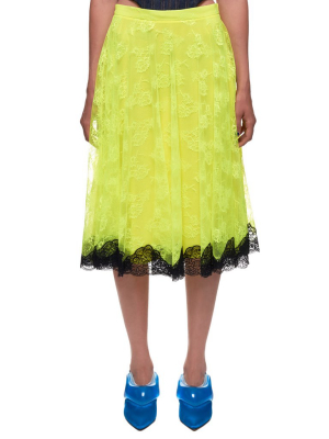 Chantilly Lace Neon Midi Skirt (sk1287-neon-yellow)