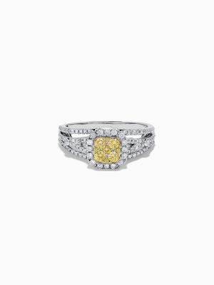 Effy Canare 14k Two Tone Gold Yellow And White Diamond Ring, 0.72 Tcw