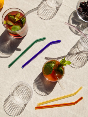 Glass Straws In Cool Set