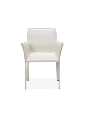 Interlude Home Jada Arm Chair In White