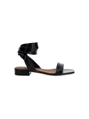 L'autre Chose Knot Detail Ankle Strap Sandals