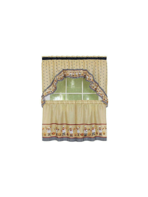 Goodgram Happy Chef Kitchen Curtain Tier And Swag Set By Achim Importing Co - Asst. Sizes