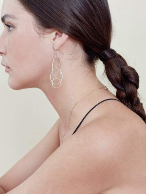 Long Organic Multi-hoop Earrings