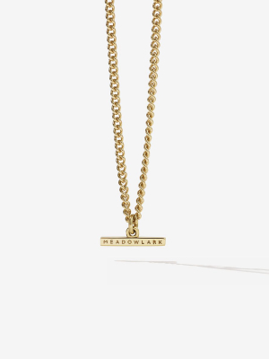 Petite Fob Chain Necklace | Sterling Silver