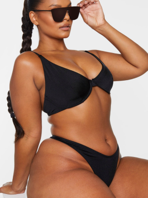 Plus Black Mix & Match Underwired Bikini Top