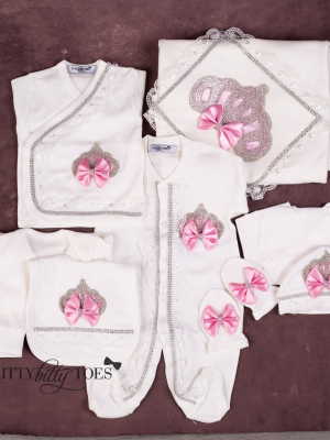 White & Pink 10 Piece Newborn Set