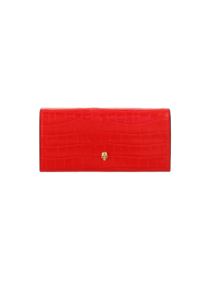 Alexander Mcqueen Skull Embossed Clutch Bag