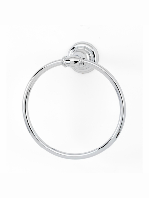 Alno A6740 Charlie's Collection 6" Wall Mounted Towel Ring - Polished Chrome