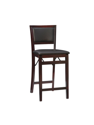 25" Torrin Folding Counter Height Barstool Espresso - Linon