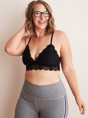 Aerie Eyelash Lace Padded Bralette