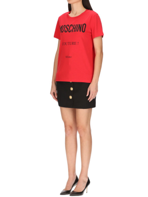 Moschino Logo Printed Crewneck T-shirt