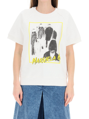 Mm6 Maison Margiela Reversed Short-sleeve Sweatshirt