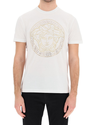 Versace Crystal Embellished T-shirt