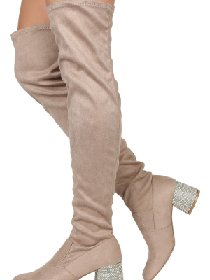 Zaya08x Taupe Suede Women's Boot