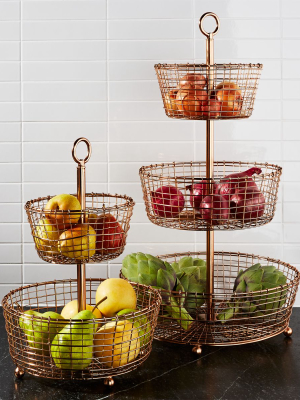 Bendt Tiered Copper Fruit Baskets