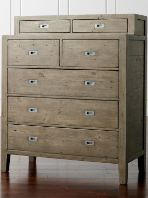 Morris Ash Grey 5-drawer Chest With Hutch