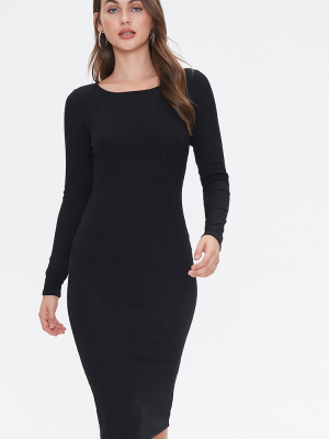 Ribbed Bodycon Midi Dress