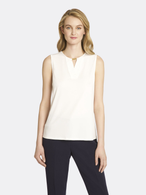 Bar-detailed Sleeveless Blouse