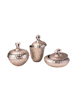 Ok Lighting Kira Silver Trinket Boxes (set Of 3)