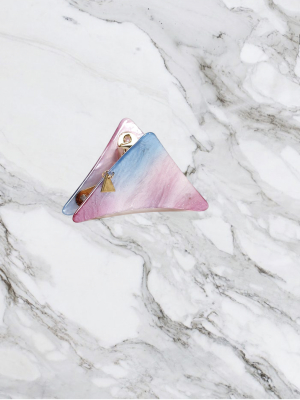 Cotton Candy Sparkle Triangle Claw Clip