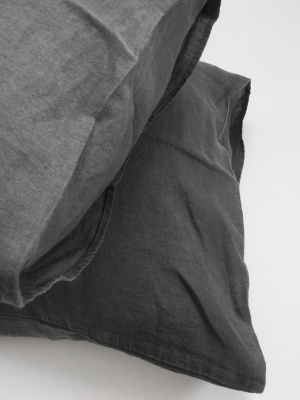 Linen Standard Pillowcase, Storm Grey