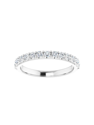 Pompeii3 1/2ct Lab Created Diamond Stackable Anniversary Wedding Ring 14k White Gold