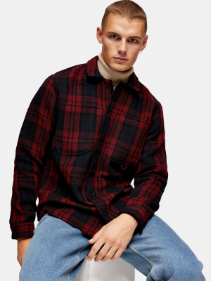 Red And Black Watch Overshirt