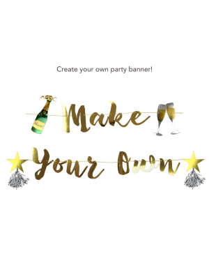 Gold Make Your Own Banner And Cheers Charms Bundle