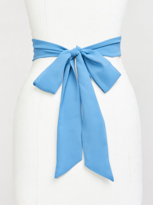 Bridesmaid Sash ~ Coastal Blue Chiffon