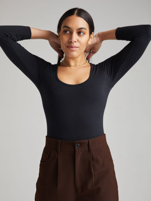 Women's Soft Stretch Modal Scoop Neck Bodysuit