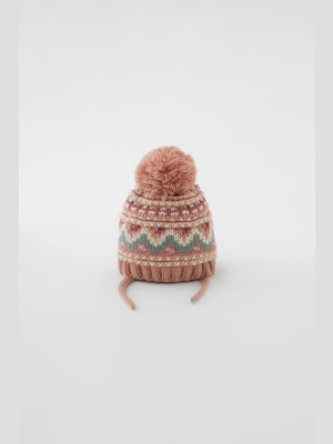 Jacquard Knit Hat