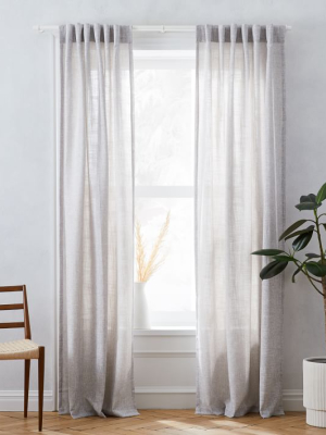 Crossweave Curtain - Stone White