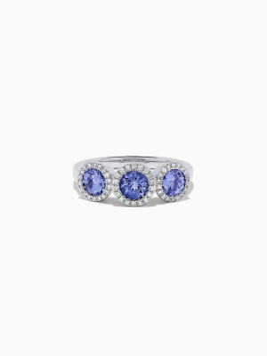 Effy 14k White Gold Tanzanite And Diamond Ring, 1.51 Tcw