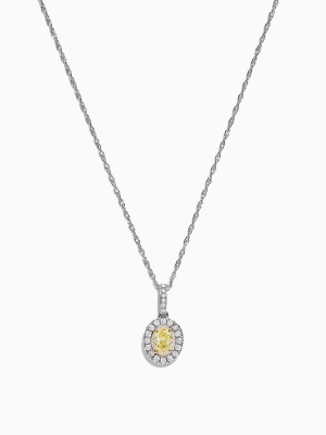 Effy Canare 18k Two-tone Gold Yellow And White Diamond Pendant, 0.46 Tcw