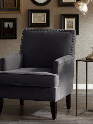 Robin Track Arm Club Chair - Charcoal