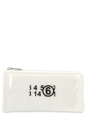 Mm6 Maison Margiela Logo Print Zipped Wallet