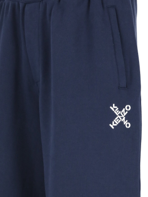 Kenzo Little X Logo Print Oversized Shorts