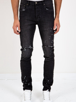 Slim Fit Black Over Spray