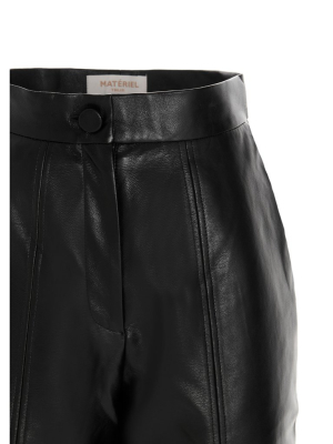Matériel Faux-leather High Waisted Shorts