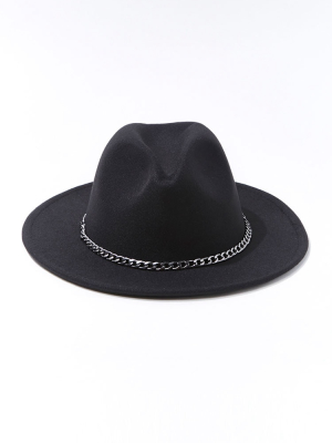 Curb Chain Felt Fedora