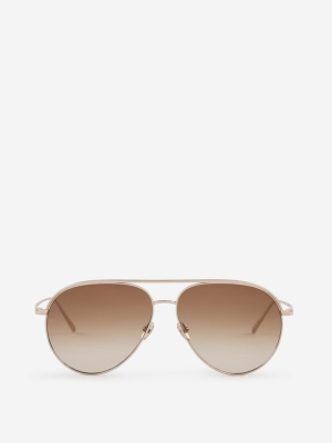 Linda Farrow Roberts Aviator-frame Sunglasses