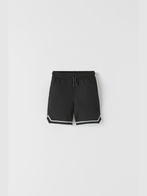 Athletic Shorts With Band Detail