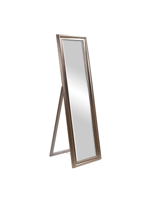 Rectangle Taylor Floor Mirror Light Silver - Howard Elliott