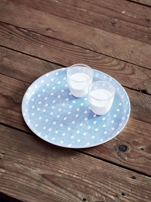 Egg Blue Linen Tray