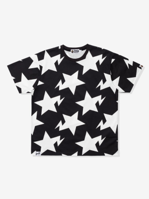 Bape Relaxed Sta Pattern Tee - Black