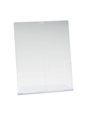 Deflecto Superior Image Sign Holder With Pocket 8-1/2w X 11h Clear 590501